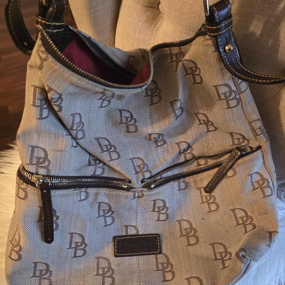Dooney & Bourke Tan Logo Shoulder Bag